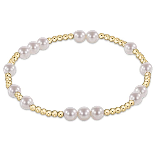 Hope Unwritten 5mm Bead Bracelet- Pearl