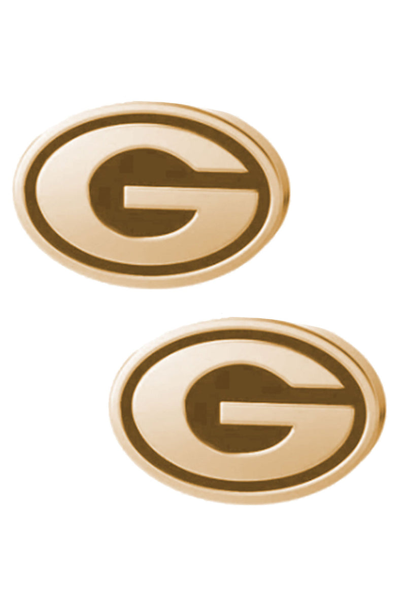Georgia Bulldogs 24K Gold Plated Stud Earrings