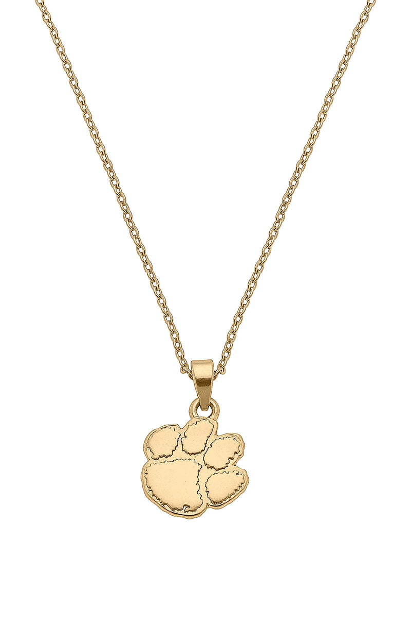 Paw Print 24K Gold Plated Pendant Necklace