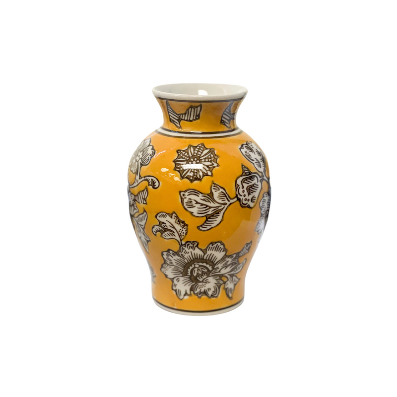 Blossoming Yellow Vase