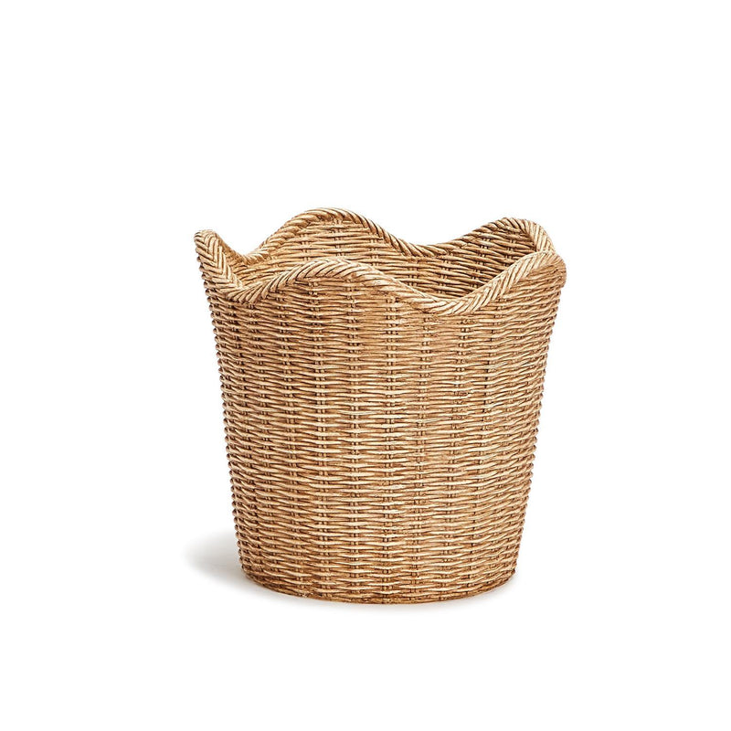 Basket Weave Pattern with Scalloped Edge Cachepot