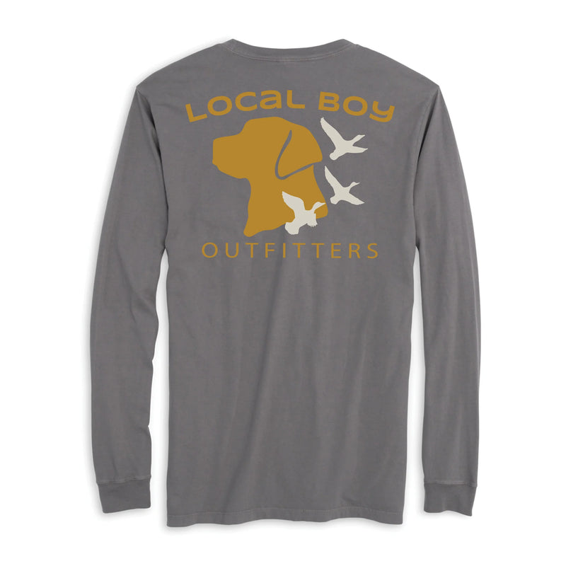 Dog & Ducks Long Sleeve T-Shirt- Gray