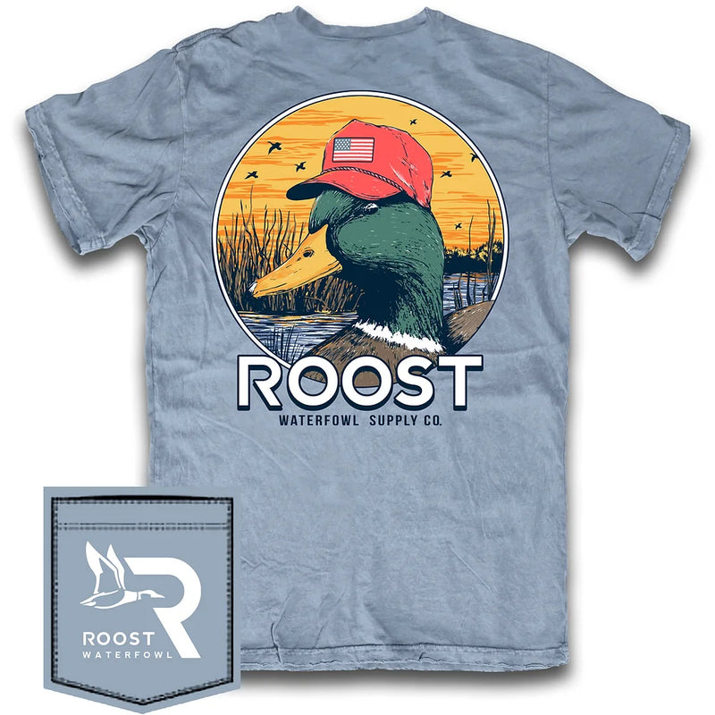 Roost Duck with Hat Shirt- Saltwater
