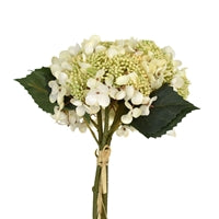 12" Seeded Hydrangea Bouquet- Washed Linen