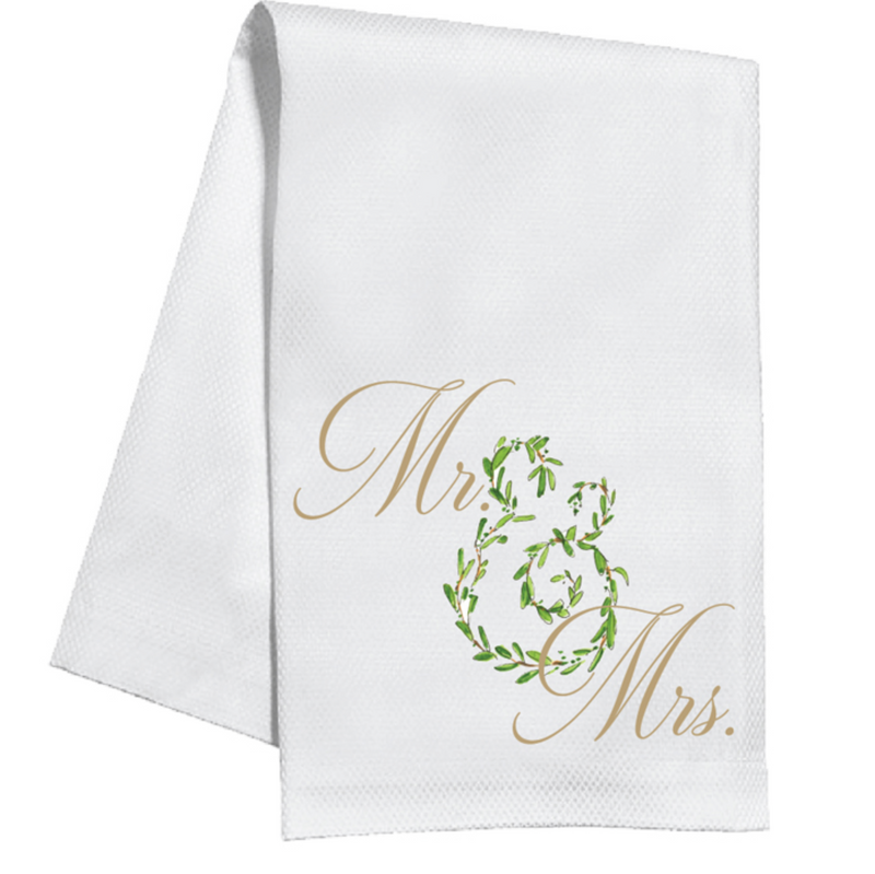 Handpainted Mr. & Mrs. Kitchen Towel