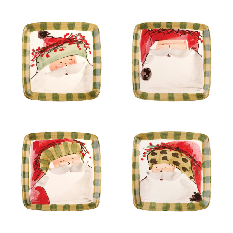 Old St. Nick Assorted Square Salad Plates