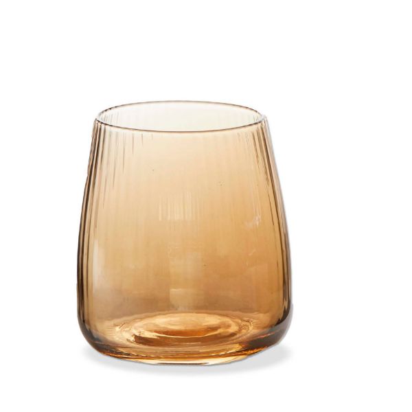 Chelsea Optic Stemless Wine Glass- Amber