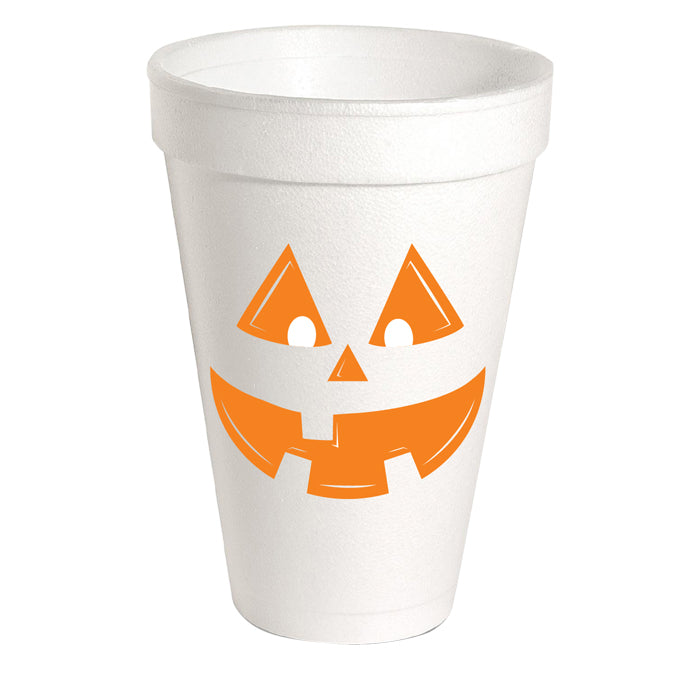 Jack O Lantern Styrofoam Cups