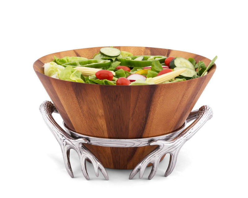 Antler Wood Salad Bowl