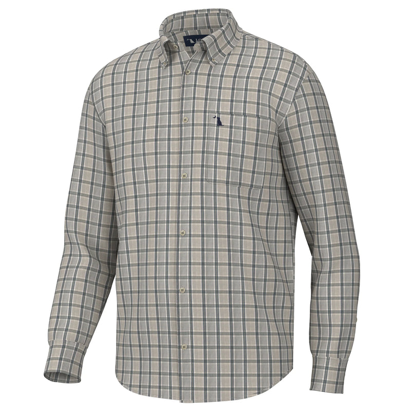 Stamps Dress Shirt- Gray/Ocean/Khaki