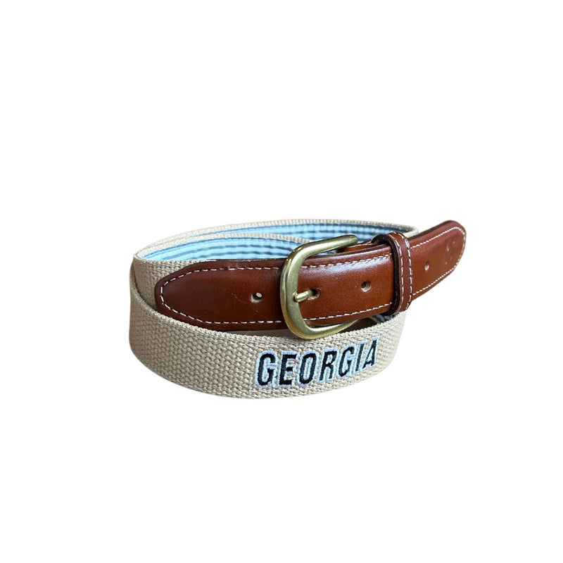 University of Georgia Embroidered Belt