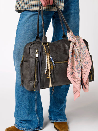 Tassel Bag Charm/Key Chain, Ivory