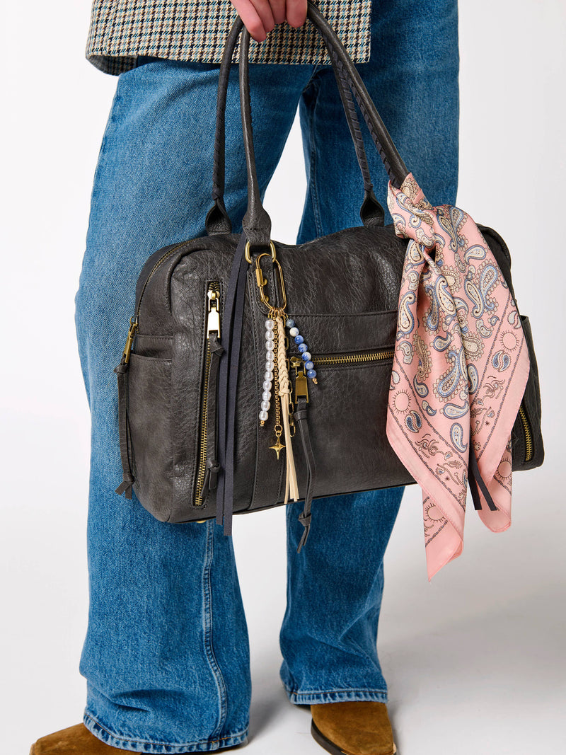 Tassel Bag Charm/Key Chain, Ivory