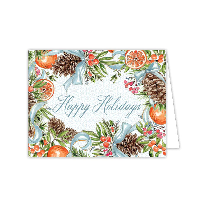 Christmas Citrus Happy Holidays Greeting Card