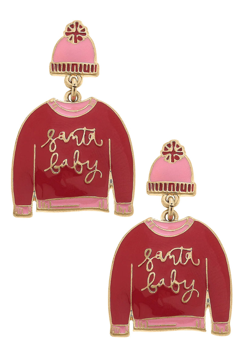 Santa Baby Sweater Earrings