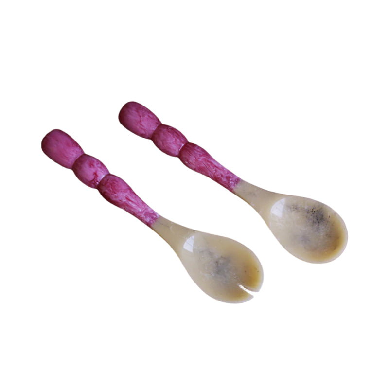 Resin Rio Bubble Salad Servers- Pink