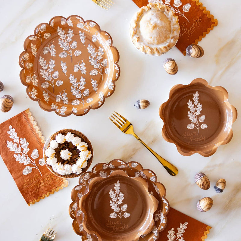 Acorns Give Thanks Dinner Napkin