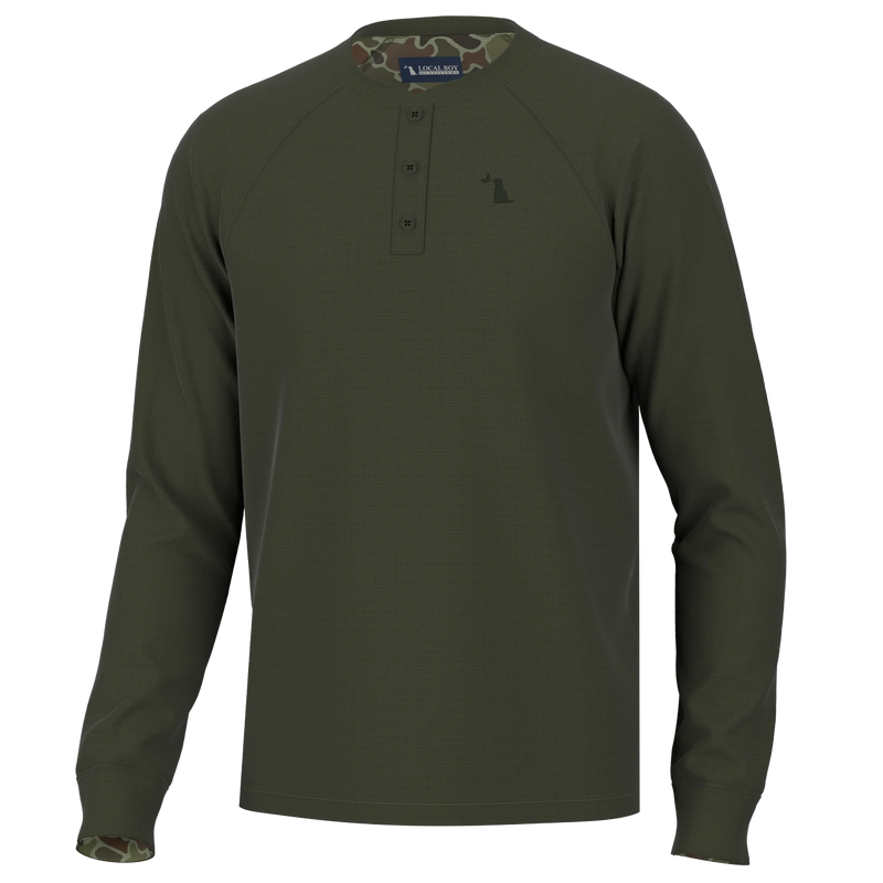 Monroe Henley Shirt- Olive