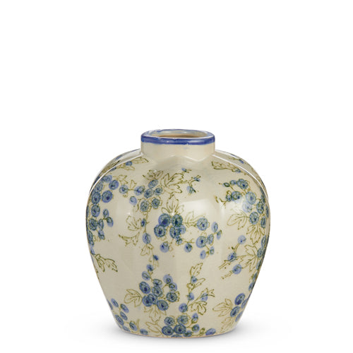 Blue Floral Vase