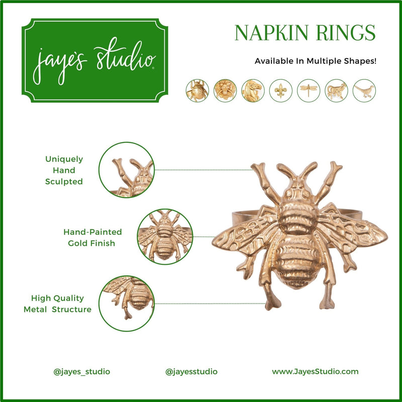 Bee Napkin Ring, Pack of 4