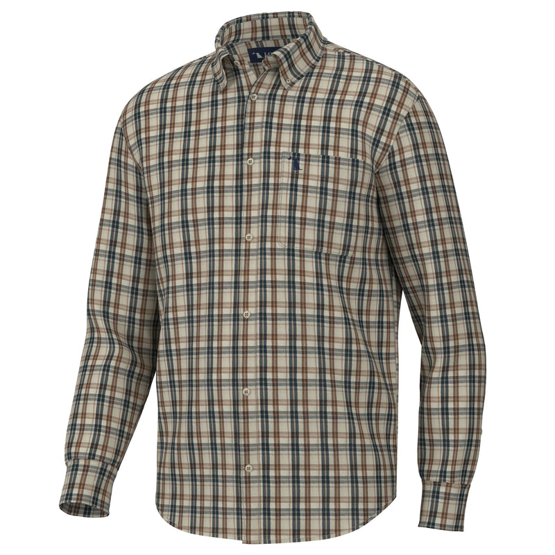 Scott Dress Shirt- Beige/Navy/Rust