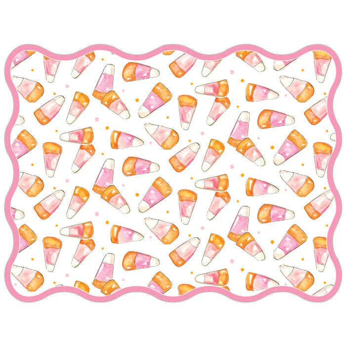 Pink Candy Corn Posh Die-Cut Placemats