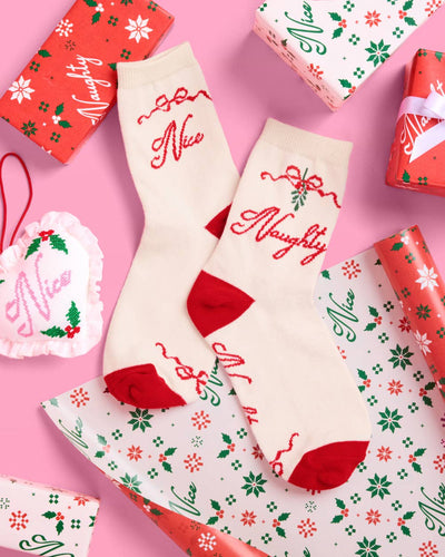Naughty & Nice Knit Socks