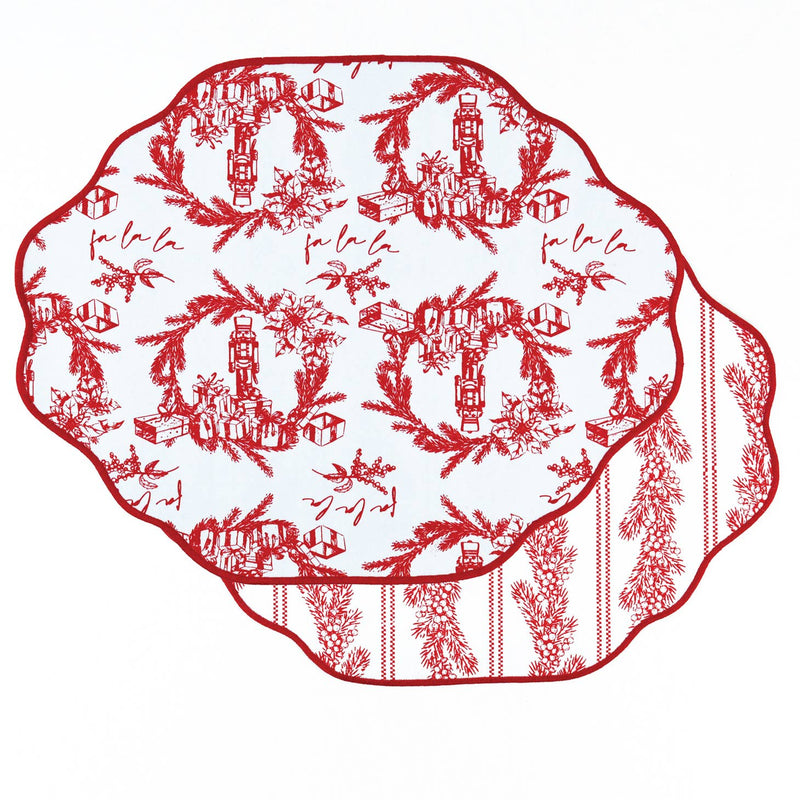 Reversible Scalloped Placemat Set