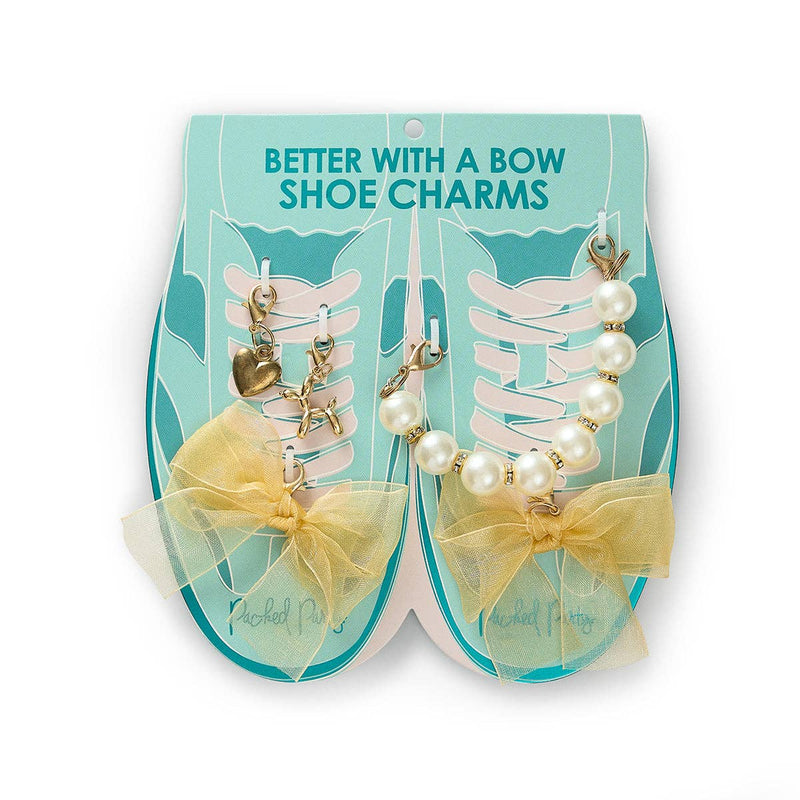 Better with a Bow Shoe Charm Set, Teal