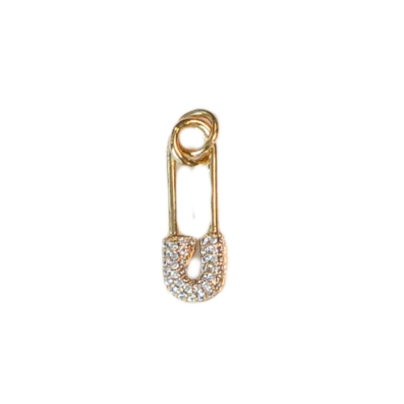 CZ Safety Pin Charm