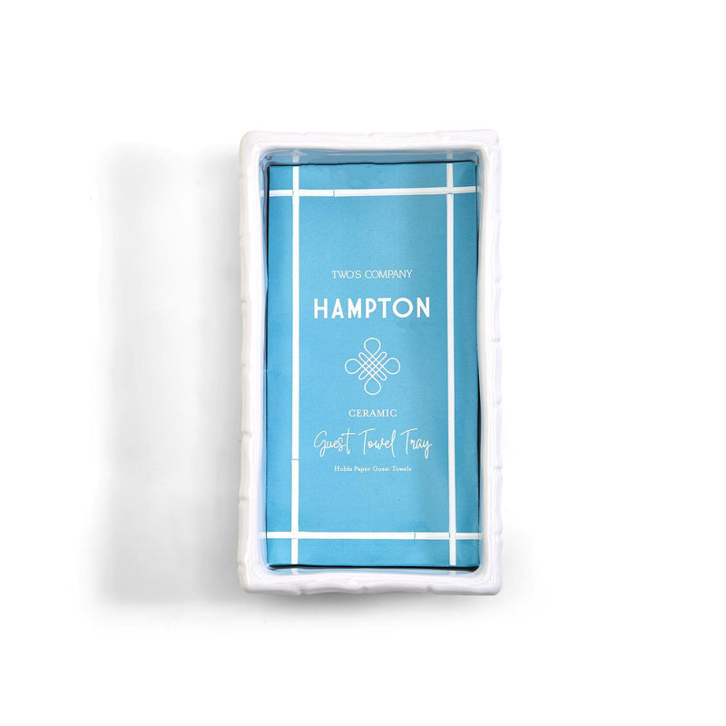 Hampton Faux Bamboo Fretwork Guest Napkin/Towel/Utensil Holder