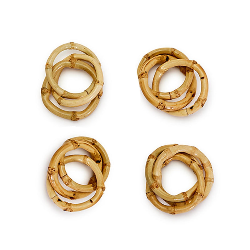 Bamboo Napkin Rings- Set of 4