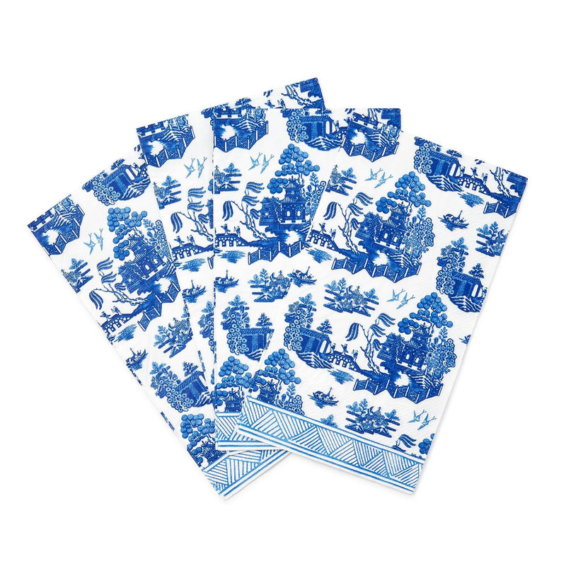 Blue Willow 3-Ply Paper Guest Napkin