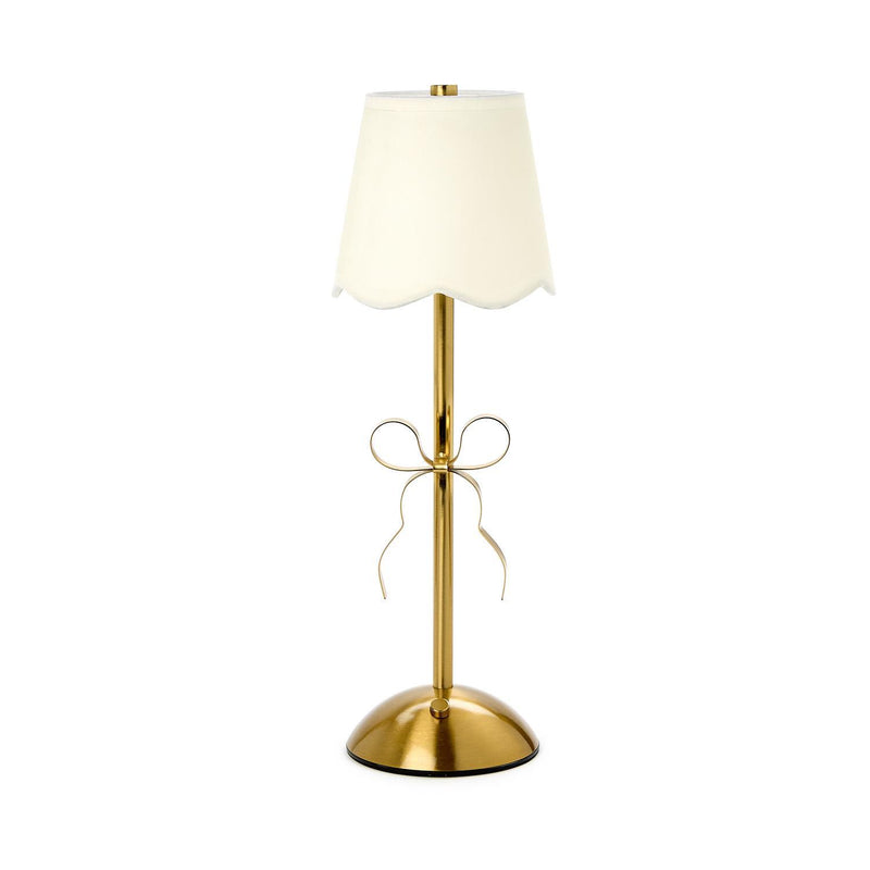LED Cordless Gold Bow Table Lamp