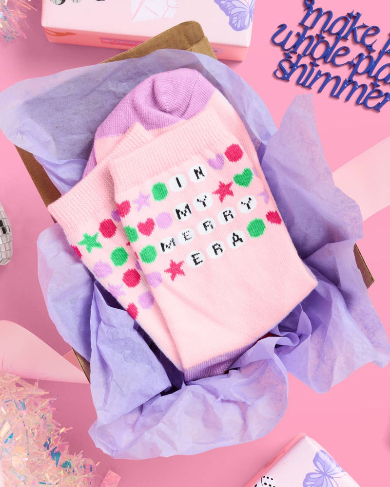 Merry Era Swiftie Knit Tube Socks