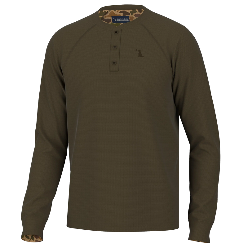 Monroe Henley Shirt- Rust