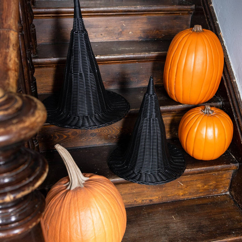 Faux Wicker Witch Hat - 15"
