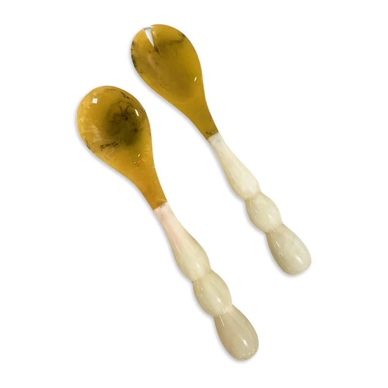 RESIN Rio Bubble Salad Servers- White