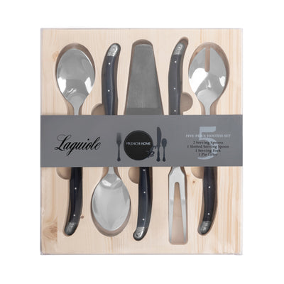 French Home 5-Piece Laguiole Tortoise Shell Hostess Set