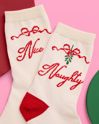 Naughty & Nice Knit Socks