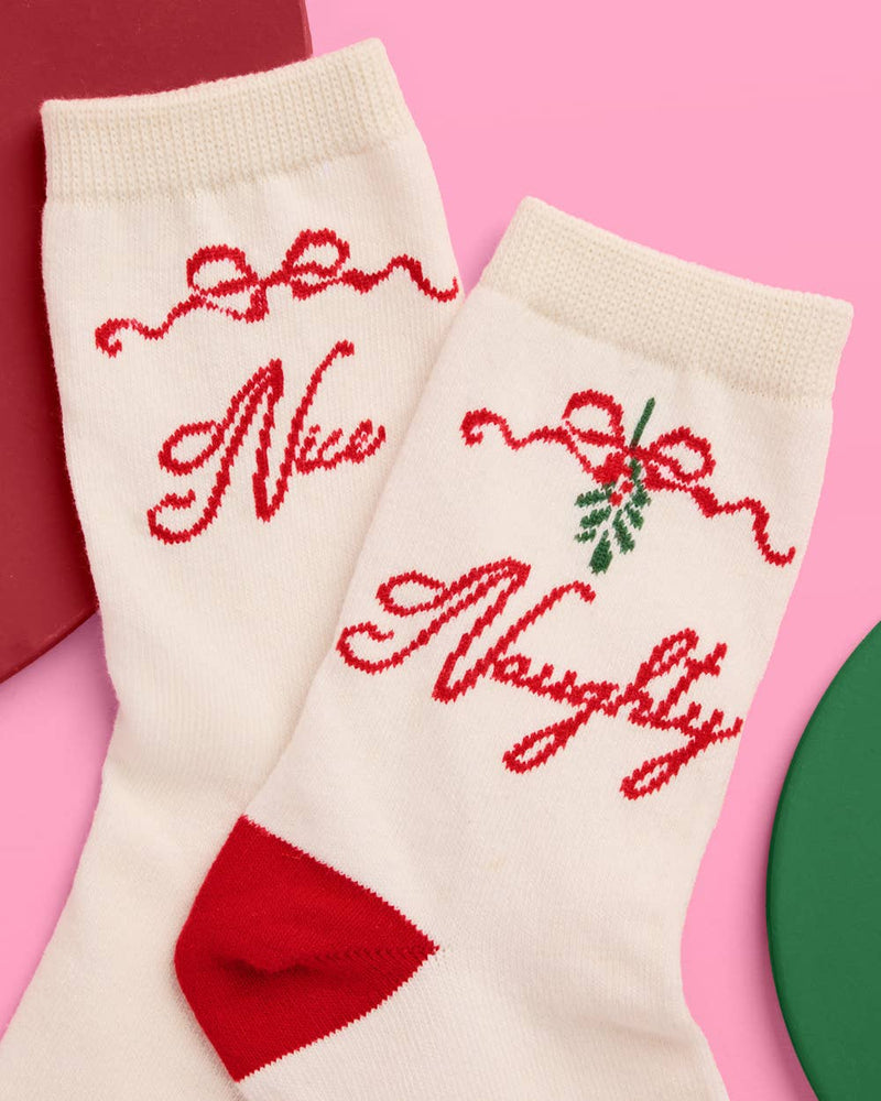 Naughty & Nice Knit Socks