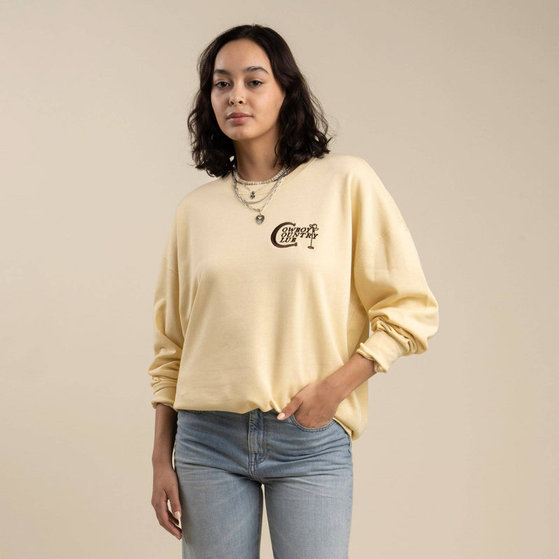 Cowboy Country Club Sweatshirt: Cream