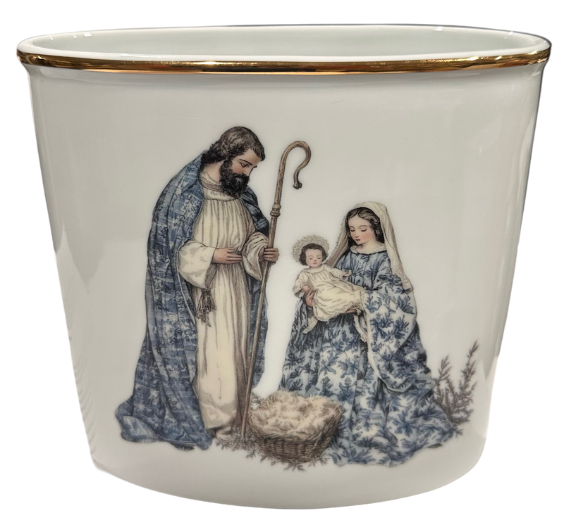 Christmas Holiday Nativity Toile Mail Holder