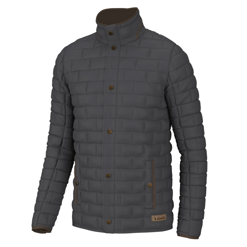 Brick Quilted Jacket- Charcoal