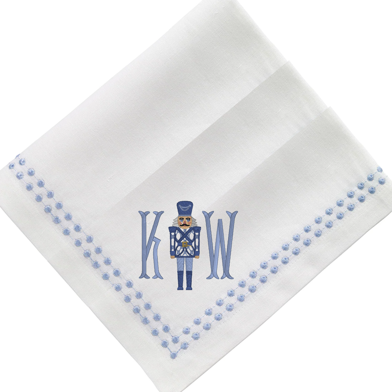 Kylie Hatton, Blue Pearl Napkin - Christmas