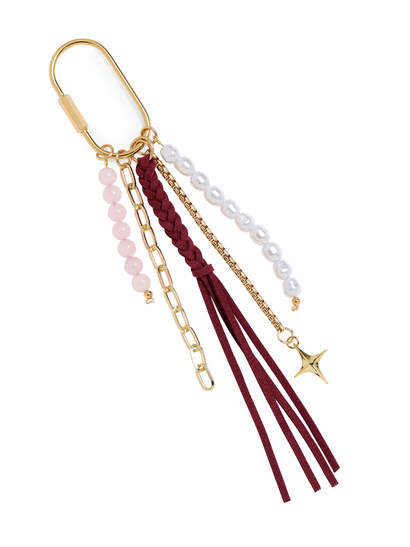 Tassel Bag Charm/Key Chain, Pink