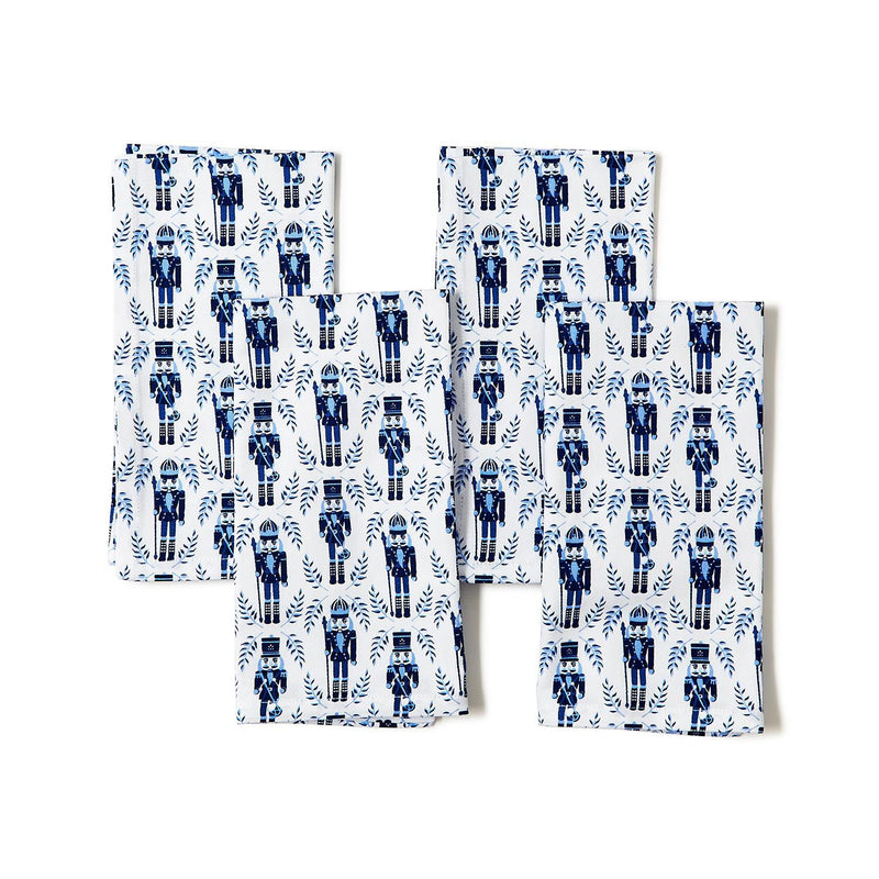 Blue Nutccracker Cloth Napkins- Set of 4