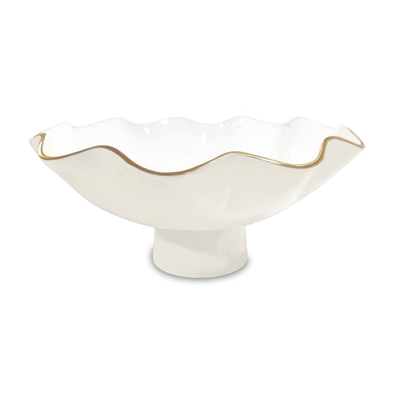 Encanto Carola Large Pedestal, Cream & White