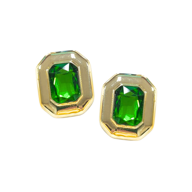 Green Jeweled Studs