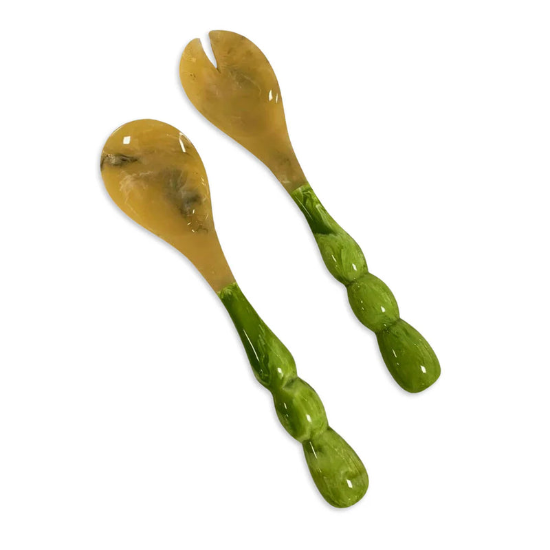 RESIN Rio Bubble Salad Servers- Green